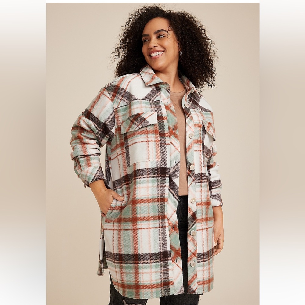 Maurices Multicolor Plaid Shacket